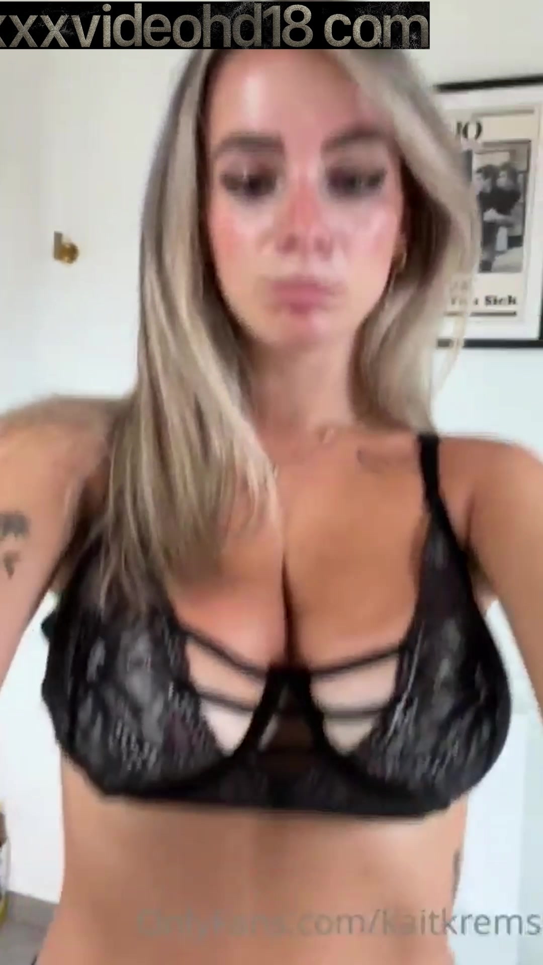 Kaitlyn Krems Black Underwear Shower Onlyfans
